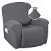 H.VERSAILTEX Stretch Recliner Slipcovers 1-Piece Durable Soft High Stretch Jacquard Sofa Furniture Cover Form Fit Stretch Stylish Recliner Cover/Protector (Recliner, Gray)