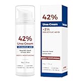 Feuchtigkeitsspendende Handcreme mit 42% Salicylsäure, Aloe Vera und Glycerin – Pflegelotion für trockene Haut, raue Hände und Ellenbogen – Nährende Körpercreme für die tägliche Pflege – 50 g