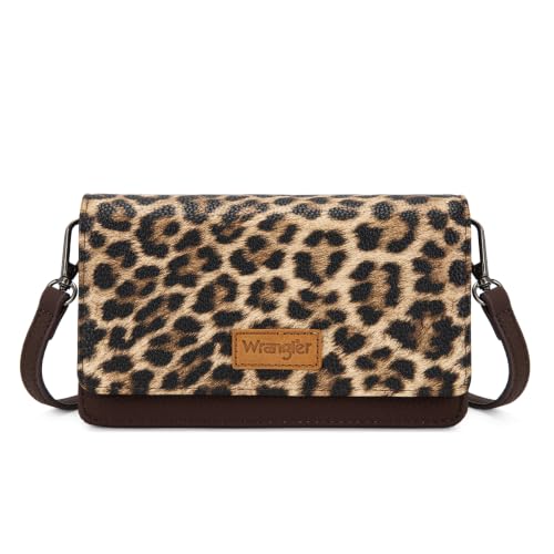 Image of Wrangler Small Crossbody Purse for Women, RFID Wallet with 6 Card Slots | Compact RFID Crossbody Wallet with 3 Compartments, 6 Card Slots, Center Zip Pocket and Removable Adjustable Strap