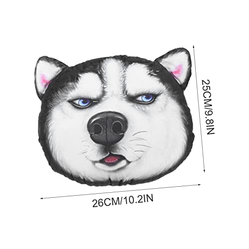 ULTECHNOVO Auto Nackenkissen für Kopfstütze Kleines Kissen mit Hundekopf Design Autositzkissen aus Polyester und Baumwolle für Fahrkomfort