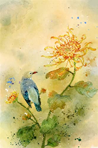 Peinture oiseau abstraite impression sur toile coton salon moderne