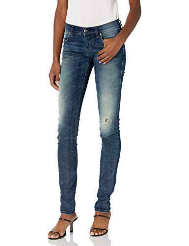 Jean skinny super slim Diesel Grupee 0838T pour femme en denim extensible