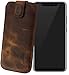 Produktbild Suncase ECHT Ledertasche Leder Etui *Slim-Edition* für ZTE Axon 9 Pro (mit Rückzugsfunktion und Magnetverschluss) antik Coffee