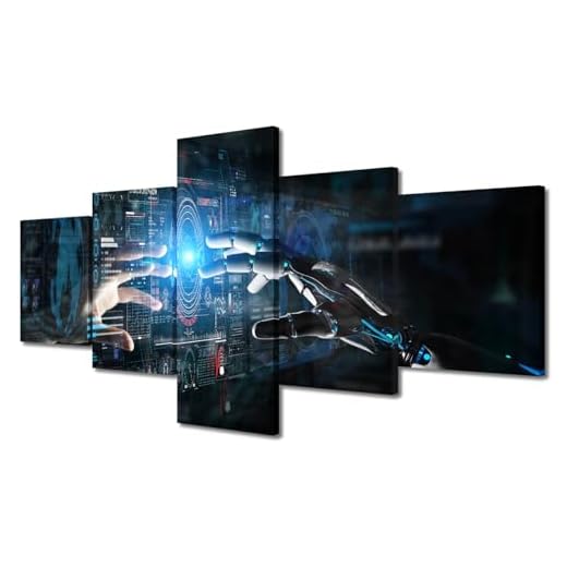 Contemporary Robot and Human Wall Art