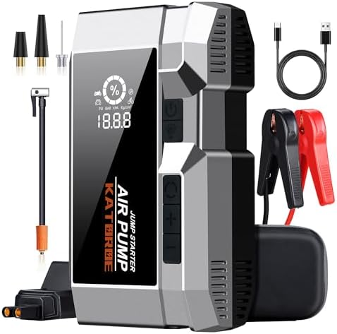 Car Jump Starter with Compressor 4000A 150PSI Car Battery Jump St...