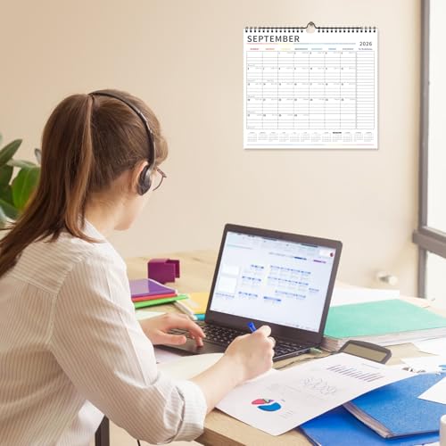 lbylyhxc wall calendar 2025-2026 - runs from july 2025 to december 2026-18 monthly calendar 2026 thick paper includes major holidays and dedicated space for notes and important dates colorful calendar 2025-2026