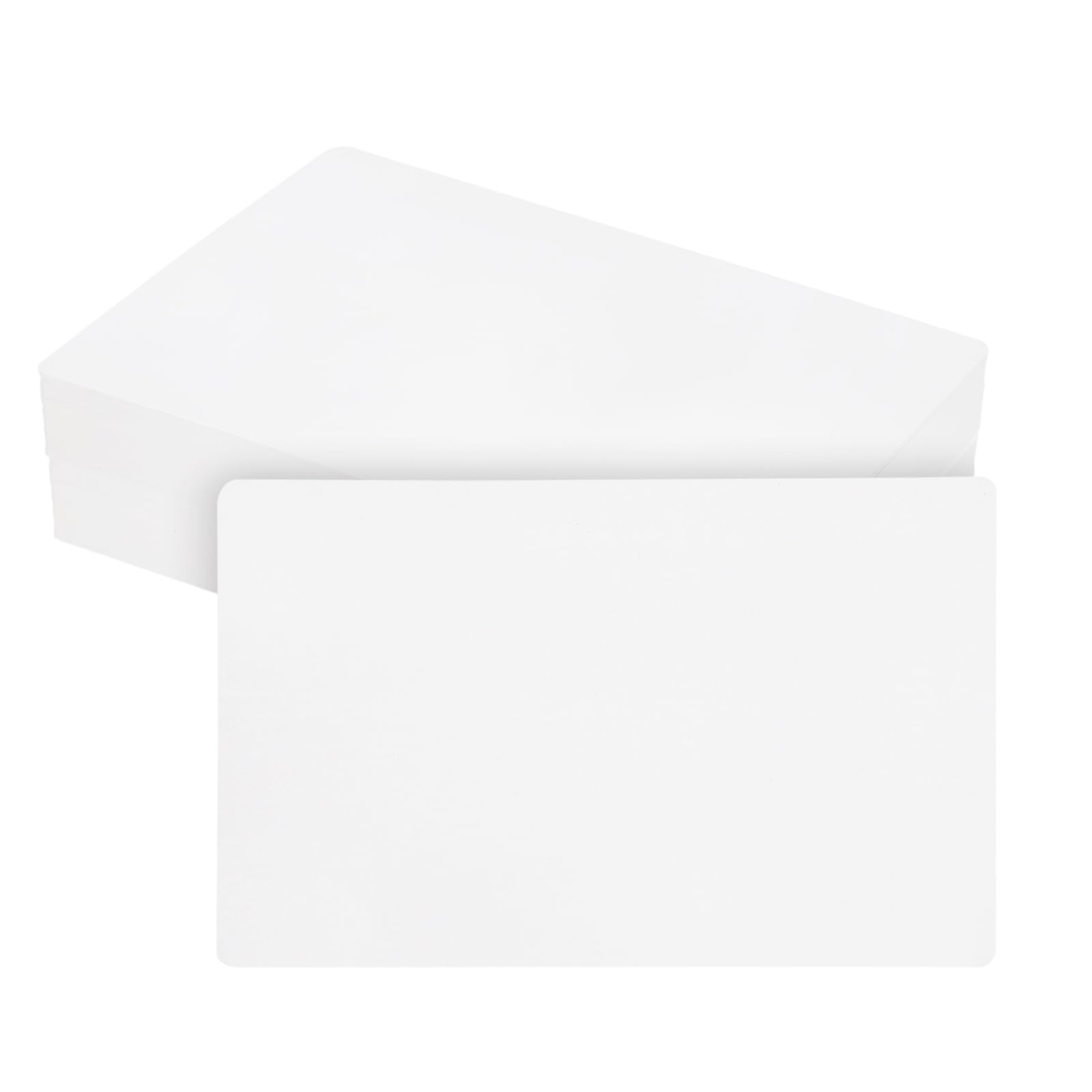 MECCANIXITY 100 hojas de tarjetas de índice en blanco, cartulina gruesa de doble cara de 5.1 x 7.5 pulgadas, 350 g/m², esquinas redondeadas, tarjetas flash de estudio para aprender notas de juego