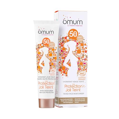 OMUM - Ma Protection Joli Teint (Sable) - Crème solaire visage teintée SPF50 - Protection UVA & UVB, 100% compatible grossesse et allaitement - Texture fondante, fini non gras - Vegan - 40 ml