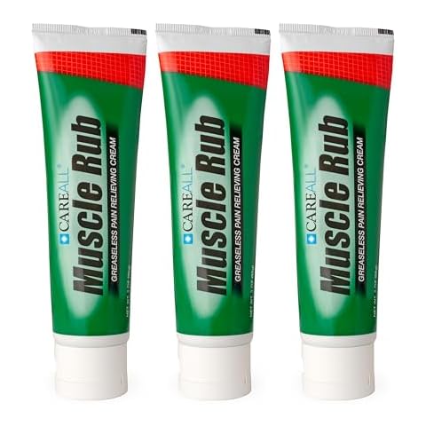 CareAll Muscle Rub Non-Greasy Cream 3.0 oz. (3 Pack) Ultra Strength. Relief from Minor Aches and Pains in Muscles and Joints. 10% Menthol & 15% Methyl Salicylate Cover