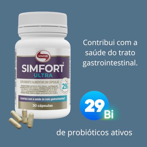 Simfort Ultra 6 Cepas E 29 Bi Ativos Vegano Vitafor (30 Cps)