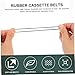 TOGEVAL 60pcs Rubber Cassette Belts for Recorder Repair Durable Replacement Belts for Cassette Tape Players for DVD Drives and Audio Maintenance Flexible and Tear-Resistant