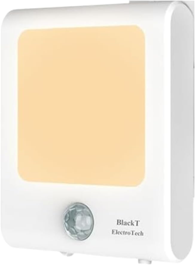 Blackt Electrotech BT81S5 Plug-in Motion Sensor Night Light Warm White- Adjustable Brightness, 3 Modes - Warm White - Ideal for Any Room - Auto/ON/Off (2)