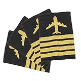 Comodidad duradera: fabricadas con materiales seleccionados, estas charreteras son duraderas y cómodas, lo que garantiza su para pilotos y entusiastas de la aviación, charreteras de aviación, charretera de