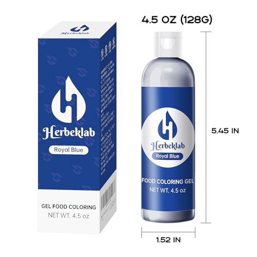 Image of Royal Blue Gel Food Coloring - 4.5 oz Professional Grade Concentrated Food Dye, Gel Based Coloring for Icing, Baking, Cake Decorating & Cookies