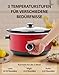 Eamoment Slow Cooker, 3,5 Liter Edelstahl Schongarer mit Keramiktopf, Einstellbare Temperatur, Spülmaschinenfester Keramiktopf und Deckel aus Gehärtetem Glas, 200W