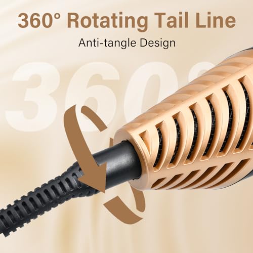 Onftrym 6 in 1 Airstyler Hairstyler Set,1000W Ionen Föhn,Professioneller warmluftbürste Rotierend,Airflow Lockenstab Automatisch,Haarglätter Bürste für Trocken,Zum Styling,Volumisieren,Locken,Glätten