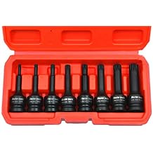 8pc 1/2" Drive XZN Triple Square Spline Driver Impact Socket Set, Cr-Mo Steel Metric M5 - M16