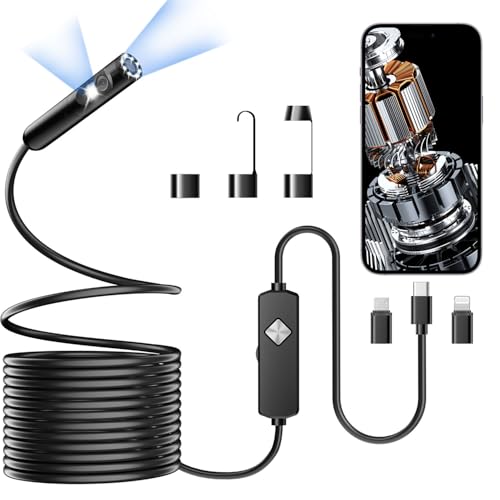 Endoscope with Light, 1920P HD Borescope with 8...
