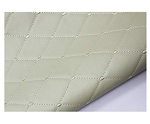 Yimihua Faux leather Quilted Faux Leather Diamond Fluted Car Seating Vehicle Upholstery Fabric，Beige (Color : Beige, Size : 1.5×15m)
