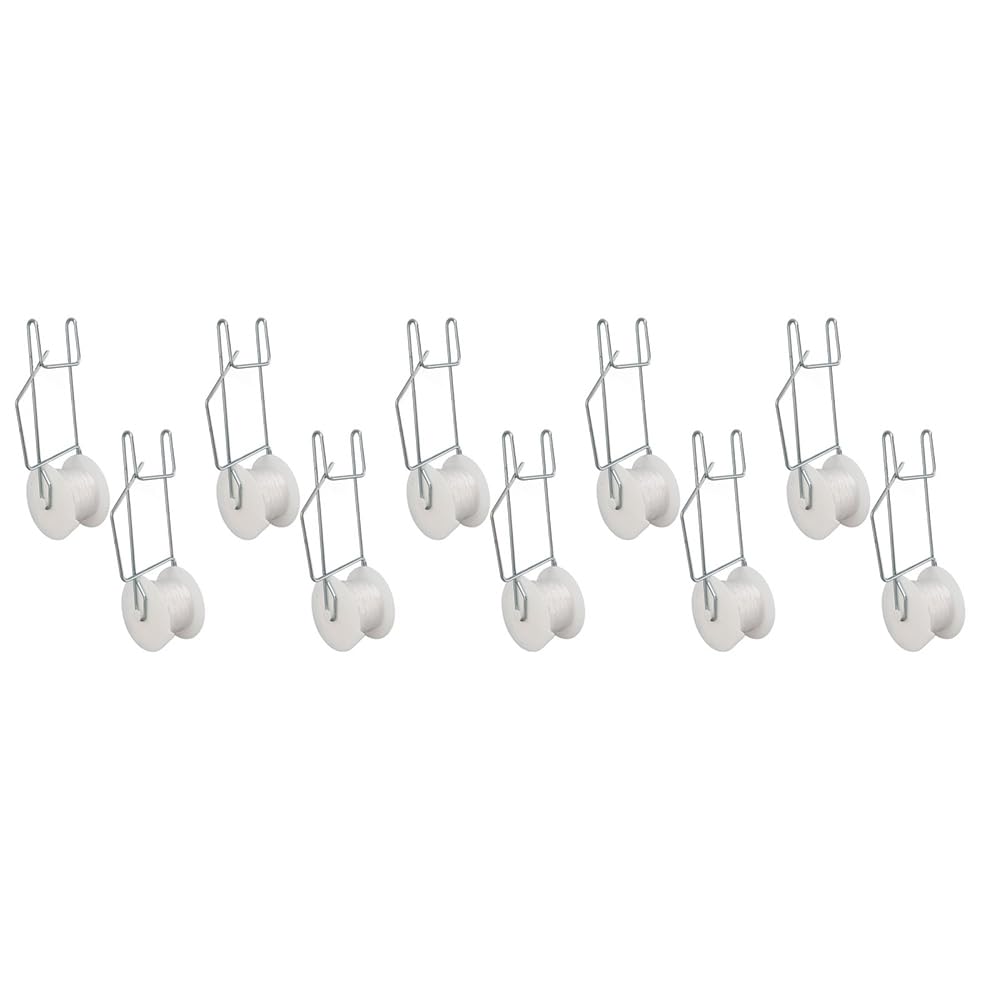 Aboiled Galvanized For Cucumber 10Pcs Tomato Roller Hooks Pp Heat Space Saving 15M Twine Vine Crop Trellis Roller Hooks