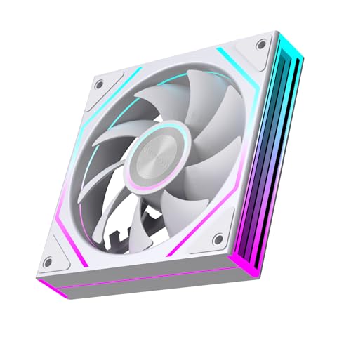 Image of Jungle Leopard Prism4RS Ultra 120mm PC ARGB Computer Case Fans|Infinity Mirror|Daisy-Chain|4 PIN PWM 1850RPM(White Forward 1 Pack)