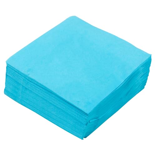 JAM PAPER Small Beverage Napkins - 5 x 5 - Sea Blue/Electric Blue - 50/Pack