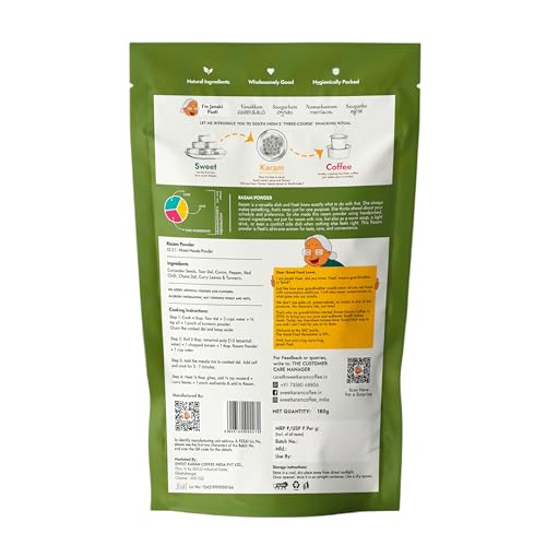 Image of Sweet Karam Coffee Rasam Powder (Rasam Podi) - 180g | Authentic South Indian Spice Blend | Aromatic & Flavorful | Homemade Recipe | No Preservatives | Perfect for Traditional Rasam Preparation