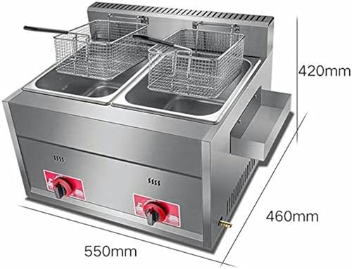 Friteuse gaz double cylindre pour comptoir, la solution 20L pour frites parfaites en restaurant - 7