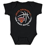 Jalen Brunson New York Knicks One-Piece Infant Bodysuit - Jalen Brunson New York Knicks Player Ball WHT (Black, 6M)