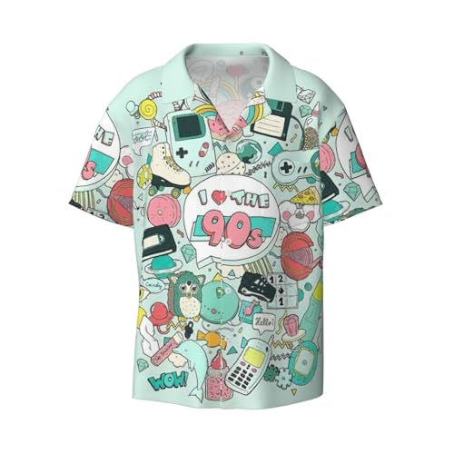 Chemise 90s homme avec poche : haut d'été vintage et décontracté chic