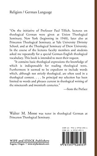 A Theological German Vocabulary: German Theological Key Words Illustrated In Quotations From Martin Luther's Bible And The Revised Standard Version #TOP1