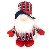 The Worthy Dog Uncle Sam Gnome Toy - Durable, Chomp-Resistant Chew Toy with Safe, Non-Toxic Material & Multiple Squeakers for Indoor & Outdoor Play