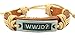 Religious Gifts Metal WWJD Plate on Adjustable Leather Bracelet, 8 Inch