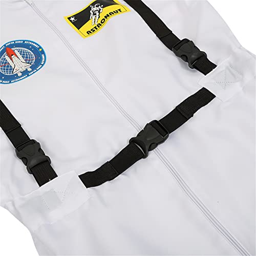 Men's Adult Astronaut Spaceman Costume Coverall Pilot Air Force Flight Jumpsuit Halloween Dress Up Party White-2XL - Thumbnail 5