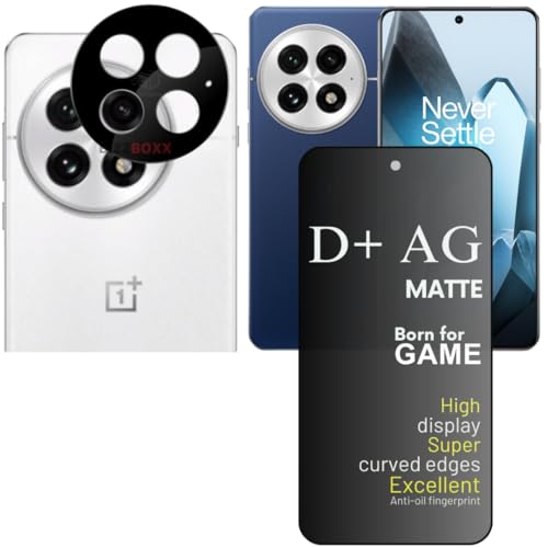 Image of Compatible With OnePlus 13R 5G Tempered Glass Screen Protector Guard and Camera Lens Protector With Precise Edges - High Definition, Easy Install, Anti-Fingerprint (One Plus 13R) - Pack of 2