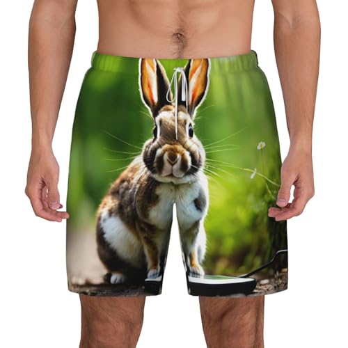 Bañador de hombre con estampado de conejitos de secado rápido