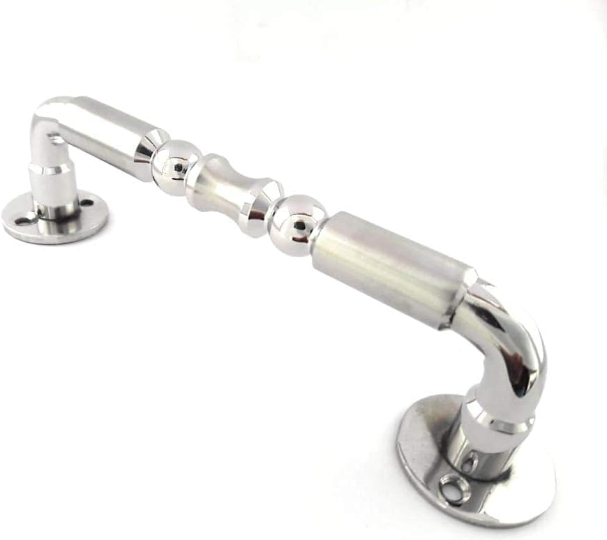 Ssiskcon 6" Barn Door Handles Stainless Steel Sliding Pull Handle Heavy Duty Solid Bar 14mm x 6 in Brushed Satin 32D(630) Entry Exit Garages Shed Furniture doors pack of 1
