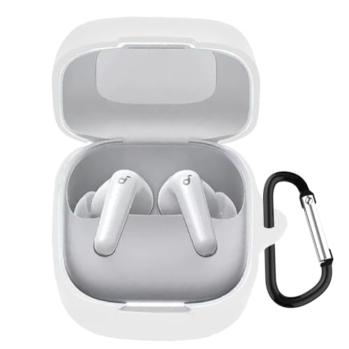 For Anker Soundcore P31i �P�[�X�yDKEYIT�z�V���R�[���P�[�X Anker Soundcore P31i �ی�J�o�[ �����[�d�\ �S�ʕی� �h�� �h�o �y�� �J���r�i�t�������h�~ �L�Y�h�~ �ϏՌ� (�z���C�g)
