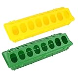 ULTECHNOVO Boîte à Nourriture pour Pigeons en Plastique 2pcs Conception Anti-gaspillage, Facile à Remplir, pour Pigeonniers à Domicile Magasin d'animaux Couleur