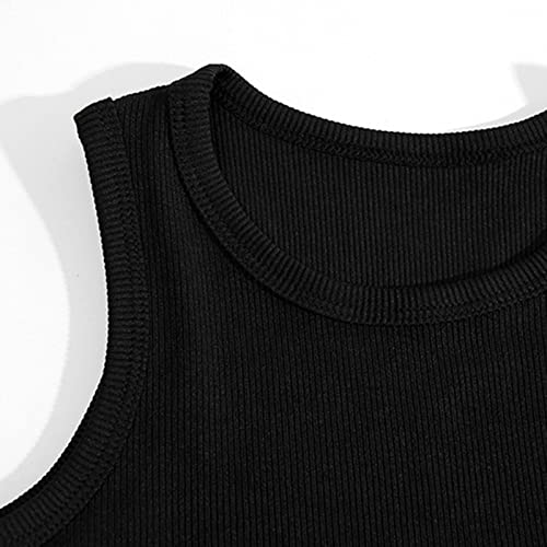 Generic Toddler Kids Girls Dance Tank Top Racerback Crop Tank Top Sleeveless Sports Dance Top Solid3