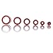 Produktbild Ohr Flesh Stahl Tunnel Piercing Screw On - mit Kristallen Steinen Rot - 1903.LSI.10mm