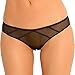Rene Rofe Women's Crotchless Naughty Knickers Panty, Black, Small/Medium