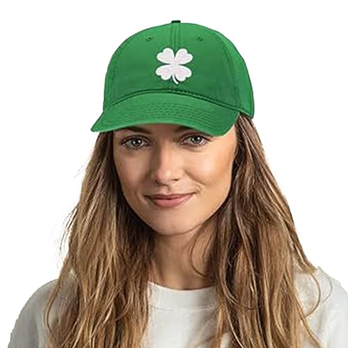 Green-Clover-Ponytail-Baseball-Cap-for-St-Patricks-Day-Adjustable-Holiday-Shamrock-Hat-for-Man-Woman
