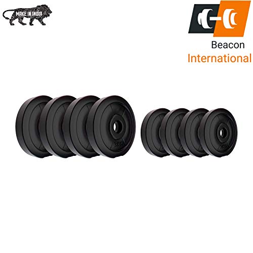 Image of Extreme Muscles Home Gym Set Combo with 40 Kg Weight Plates, 3 feet Curl Rod with Rod Locks, 5 Feet Straight Rod with Rod Locks, 2 X Dumbbell Rod with Nuts and Gym Accessories