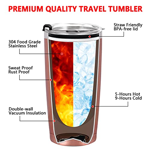 Gtmileo Thank You Gifts, 8 Pack Thank You For Being Awesome Stainless Steel Insulated Travel Tumbler, Appreciation Christmas Gifts For Women Men Coworker Teacher Employee Friends(20Oz, Multi Color) #TOP1