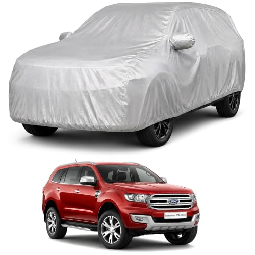 Image of Autofact Car Body Cover Compatible with Endeavour 2016-2022 | Custom Fit Car Cover | 100% Water-Resistant| Triple-Stitched Lightweight Fabric | Dustproof | Indoor & Outdoor Use | Elastic Bottom