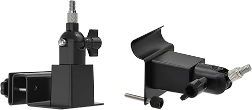 Holicfun Solar Panel Gutter Mount and Camera Vinyl Siding Mount Bundle - Fits Ring, Blink, Eufy, Arlo, Wyze, and More - Black