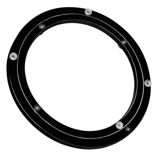 Image of TamBee 6 Inch Lazy Susan Bearing Base - Aluminum Heavy Duty Lazy Susan Turntable Mechanism Kit for Smooth Rotation, Universal Hardware for DIY Furniture, Cabinets and Craft (Base Only, Black)