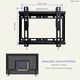 IndoTeam TV Wall Bracket for 14 inch to 42 inch Screens – Fixed TV Wall Mount for Flat Panel TVs – Ultra-Slim Low Profile Universal Brackets VESA 75 x 75mm to 200 x 200mm up to 25KG - Black - Image 6