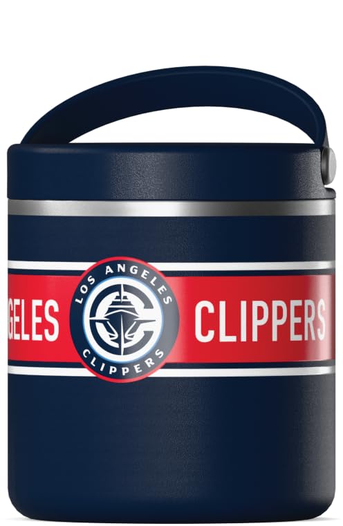 Image of Hydrapeak x NBA Officially Licensed Los Angeles Clippers 25oz Stainless Steel Vacuum Insulated Thermos Food Jar with Handle, Wide Mouth Leak-Proof Soup Thermos for Adults, 10 Hours Hot & 16 Hours Cold